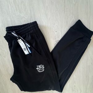 adidas Originals Black Cargo Jogger Pants with White Logo